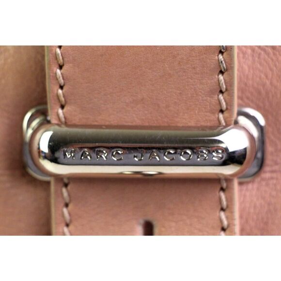 ROOMY Marc Jacobs BEIGE GENUINE LEATHER TOTE SHOULDER BAG HANDBAG PURSE - Picture 3 of 15